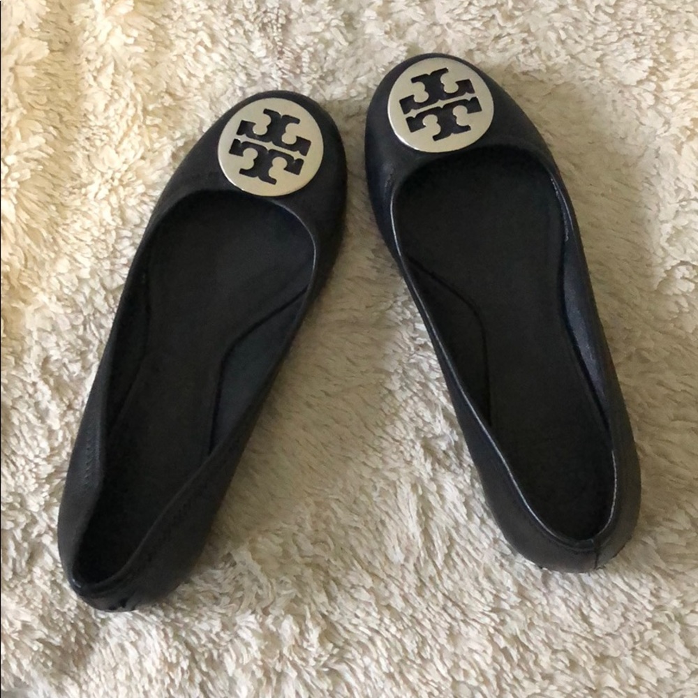 Tory Burch Reva Flats w/Silver Emblem